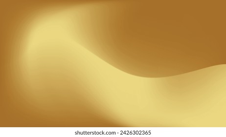 Gold abstract blurred gradient background. Vector illustration.