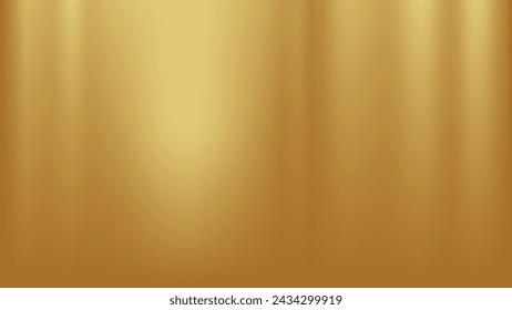 Gold abstract blurred gradient background, curtain pattern. Vector illustration.