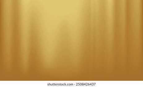 Gold abstract blurred gradient background, curtain pattern. Vector illustration.