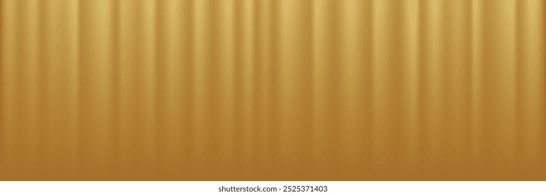 Gold abstract blurred gradient background, curtain pattern. Vector illustration.