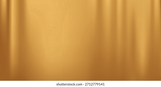 Goldener abstrakter unscharfer Farbverlauf-Hintergrund mit Vorhangmuster. Vektorgrafik.