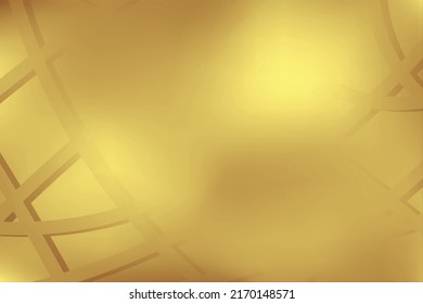 Gold abstract blurred gradient backgroundn with modern stripe. Vector illustration.