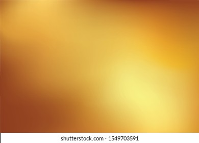 Gold abstract blurred gradient mesh background. Vector, illustration.