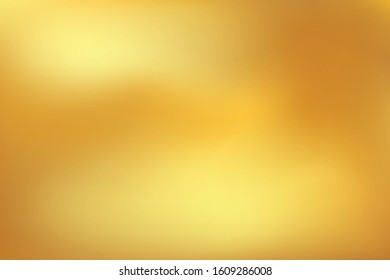 Gold abstract blurred gradient mesh background. Vector, illustration.