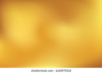 Gold abstract blurred gradient mesh background. Vector, illustration.