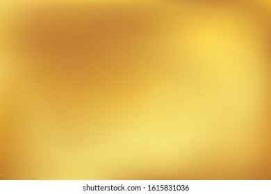Gold abstract blurred gradient mesh background. Vector, illustration.