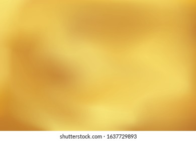 Gold abstract blurred gradient mesh background. Vector, illustration.