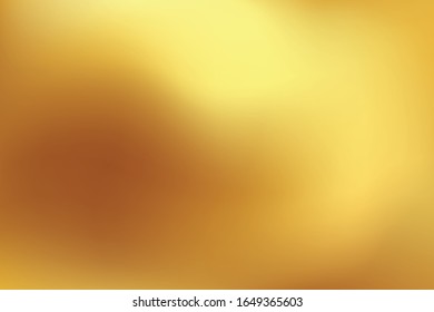 Gold abstract blurred gradient mesh background. Vector, illustration.