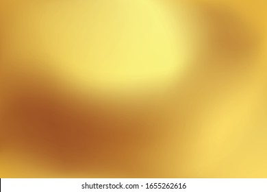 Gold abstract blurred gradient mesh background. Vector, illustration.