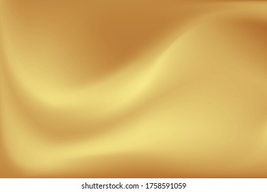 Gold abstract blurred gradient mesh background. Vector, illustration.