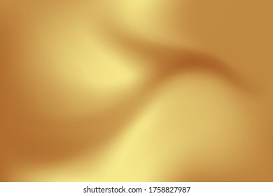 Gold abstract blurred gradient mesh background. Vector, illustration.