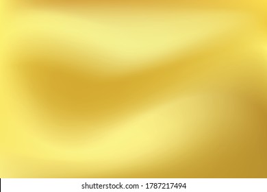 Gold abstract blurred gradient mesh background. Vector, illustration.