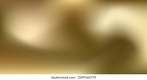 Gold abstract blurred gradient mesh background. Elegant vector illustration with smooth transitions. Perfect for luxury designs, banners, presentations, and digital artwork.