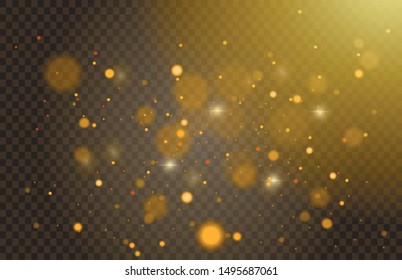 Gold abstract bokeh background. 