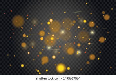 Gold abstract bokeh background. 