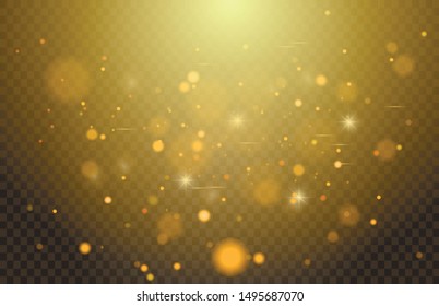 Gold abstract bokeh background. 