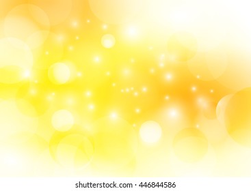 Gold abstract bokeh background. circle shape concept. vector design