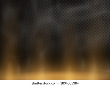Gold abstract bokeh background dust particles. Golden stars glitter special light effect. Christmas abstract. Vector illustration