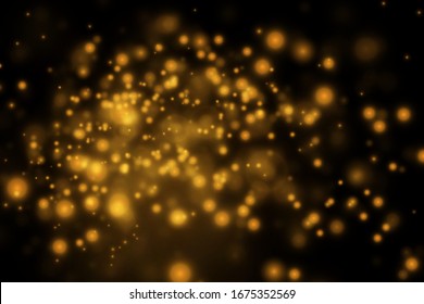 Gold abstract bokeh background.
real dust particles with backlight.EPS10