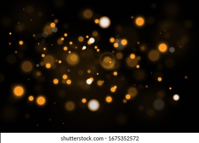 Gold abstract bokeh background.
real dust particles with backlight.EPS10