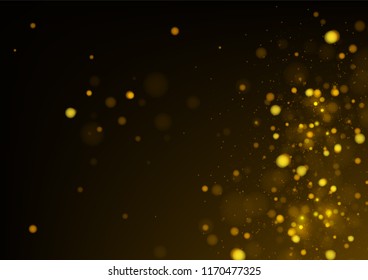 Gold abstract bokeh background. Vector illustration