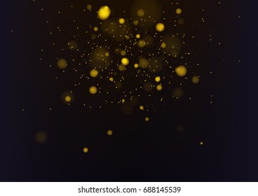 Gold abstract bokeh background. Vector illustration