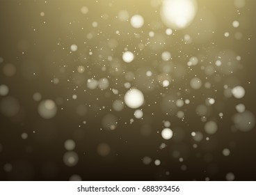 Gold abstract bokeh background. Vector illustration