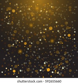 gold Abstract bokeh with black background