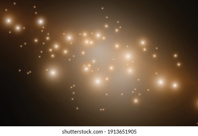 Gold abstract bokeh illustration background