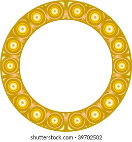 Gold abstract circle