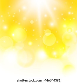 Gold abstract circle bokeh background