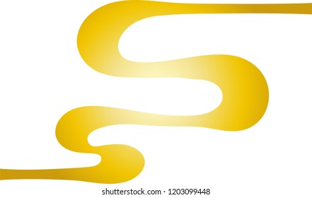 Gold Abstract curve design