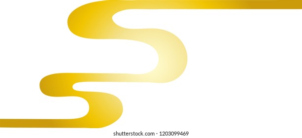 Gold Abstract curve design