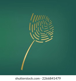 Vector de diseño floral de abstracto de oro 