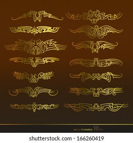 Gold abstract in the form of wings image