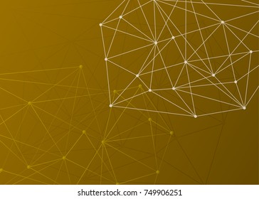 gold abstract futuristic background with modern technology concept