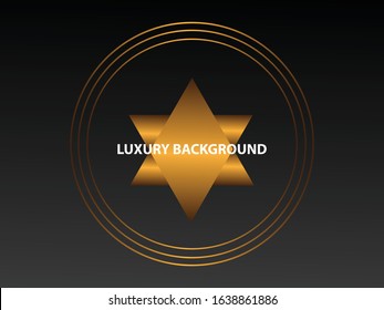Gold abstract geometric background. Modern shape concept.