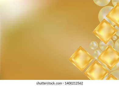 Gold abstract geometric background texture with copy space, illustration vector.
