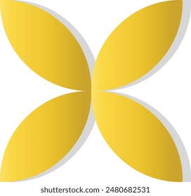 Gold Abstract Geometric Elements with Simple Design. Vector Illustration.