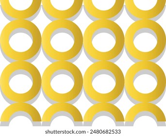 Gold Abstract Geometric Elements with Simple Design. Vector Illustration.