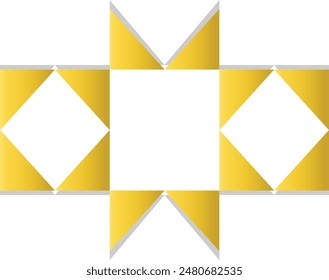 Gold Abstract Geometric Elements with Simple Design. Vector Illustration.