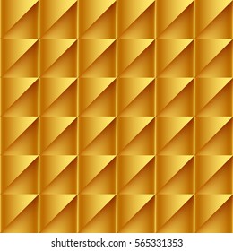 Gold abstract geometric pattern background. Vector illustration
