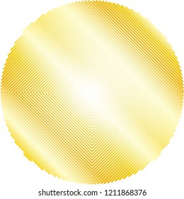 Gold Abstract gradation line circle