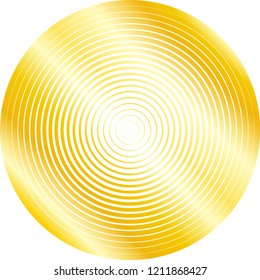 Gold Abstract gradation line circle