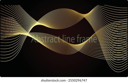 abstrakte goldene Linie Kunst Hintergrund Vektor. Berg topographische Karte Hintergrund mit goldenen Linien Textur,