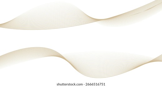 Vetor de fundo de artes de linha abstratas douradas moderno