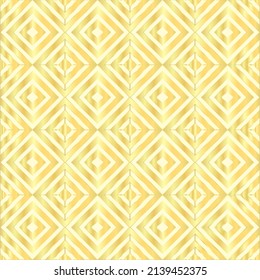 Gold abstract line geometric diagonal square seamless pattern background. Vector illustration.