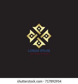 Gold abstract logo