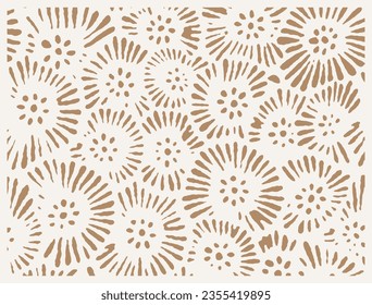 Gold Abstract Organic Pattern. Leaves, Flowers Lines with Brush Strokes. Modern Printable Background Ornament. Abstract Organic Shape. Grounge Texture Walpaper. Leaf, Flowers Textile Background.