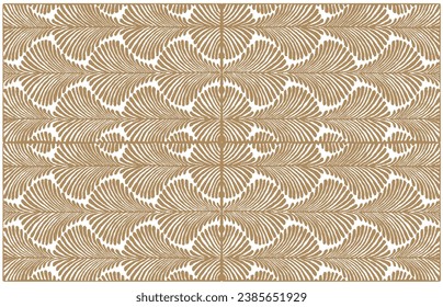 Gold Abstract Organic Pattern. Leaves Lines with Brush Strokes. Modern Printable Background Ornament. Abstract Natural Shape. Grounge Texture Walpaper. Leaf Fabric Textile Background.